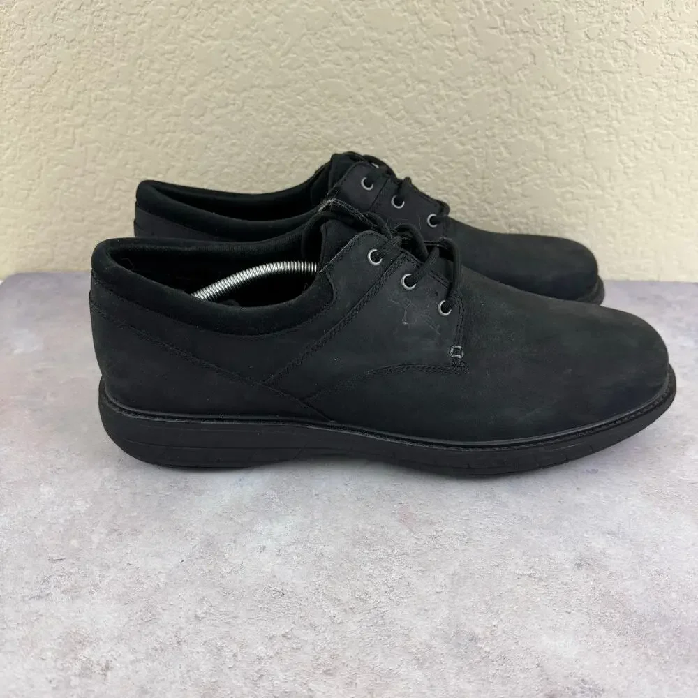 Merrell Shoes Mens Size 14 World Vue Lace-Up Black Nubuck Leather J94019